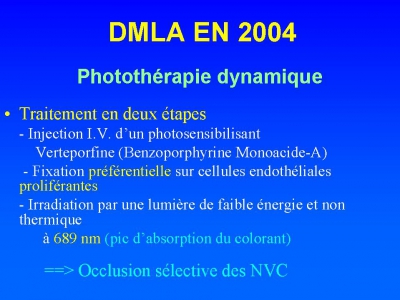 Nouveautés en DMLA - (COHF 2004)